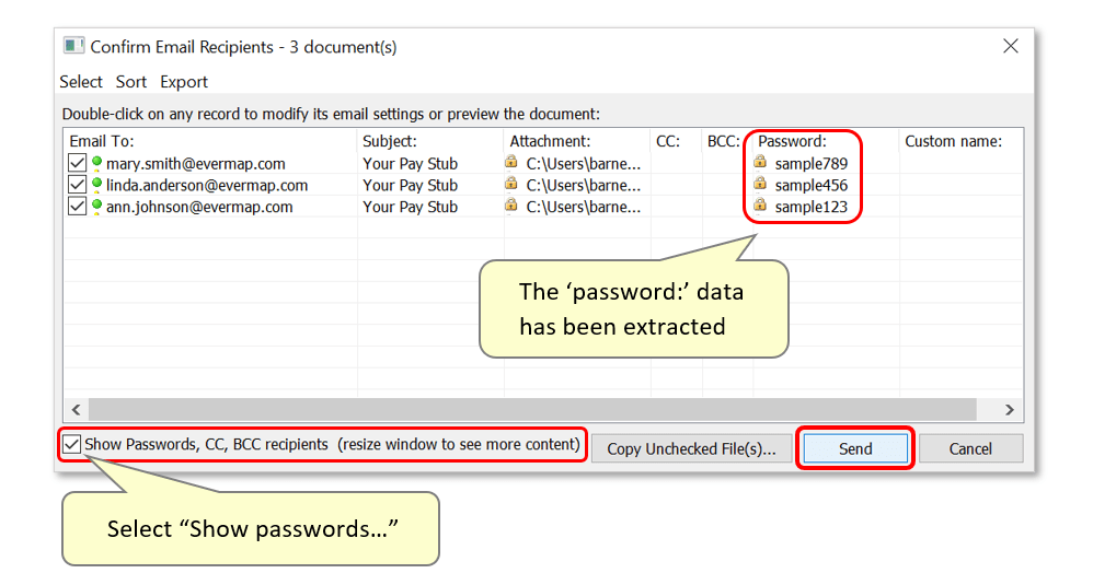 Passwordprotect Emailed Attachments Using the "Password" Keyword