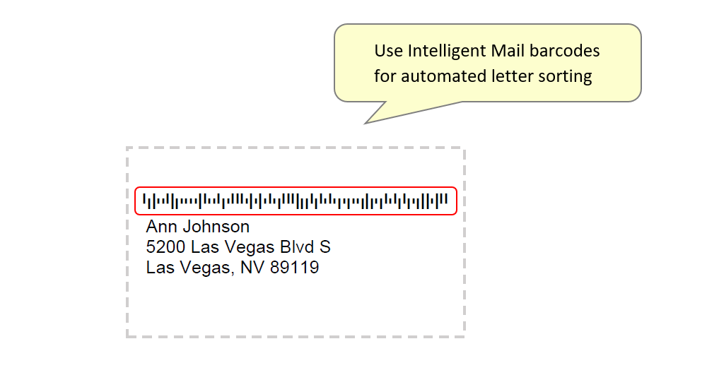 Placing USPS IM Barcodes in Output Documents During a Mail Merge