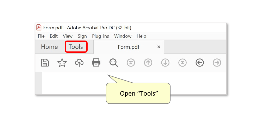 open tools panel
