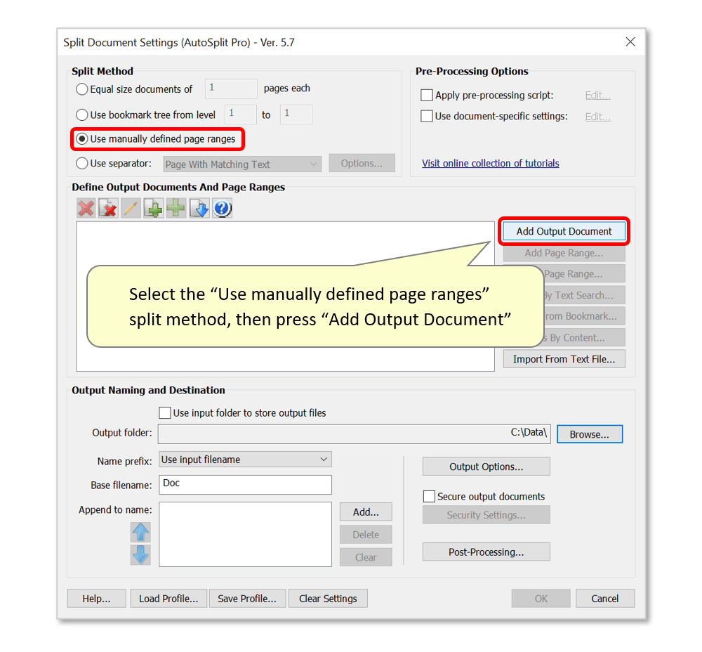 Extracting Multiple Page Ranges Via a Text Search