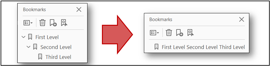 Append child bookmarks to parents