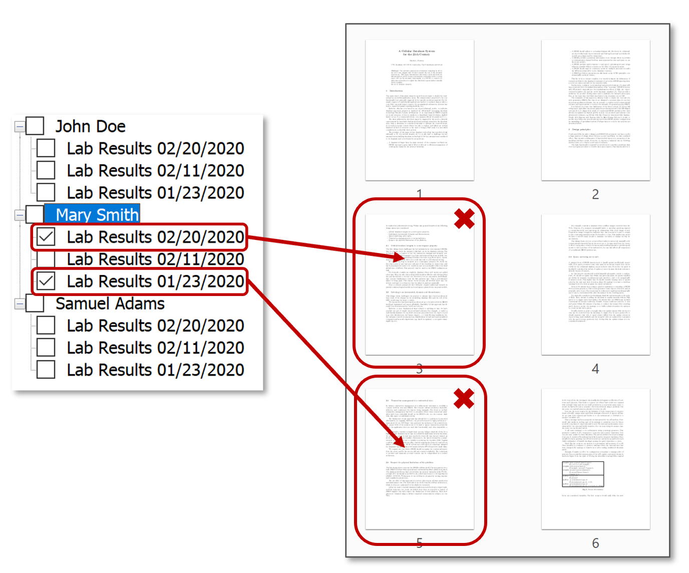 Delete bookmarks and their corresponding pages