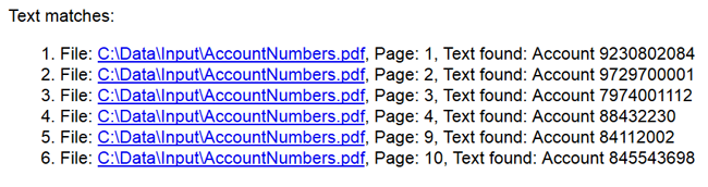 Save search results into a text file