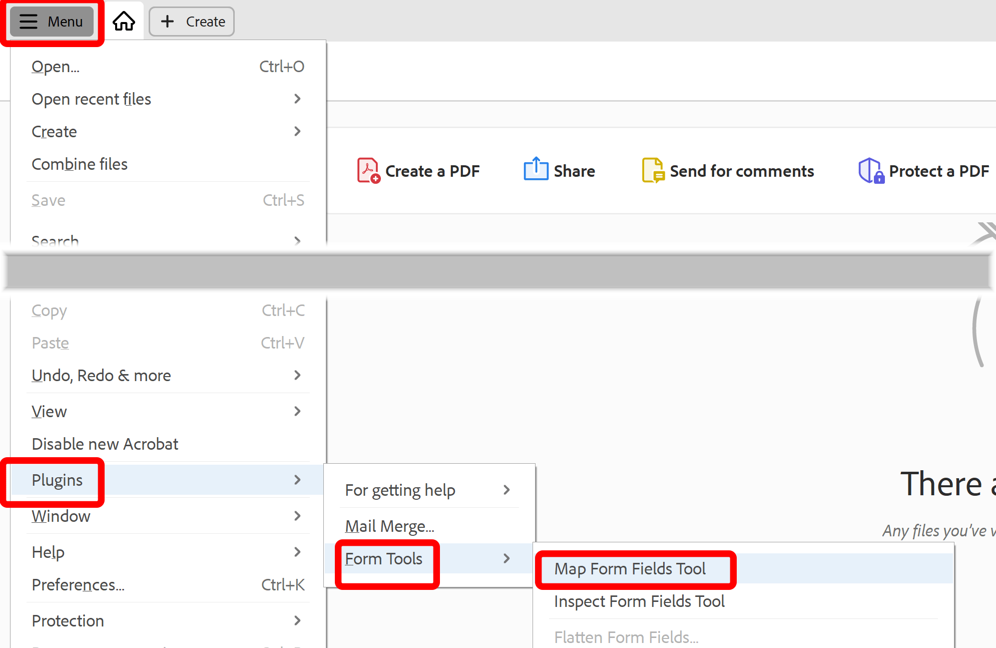 Select visual mapping tool from menu