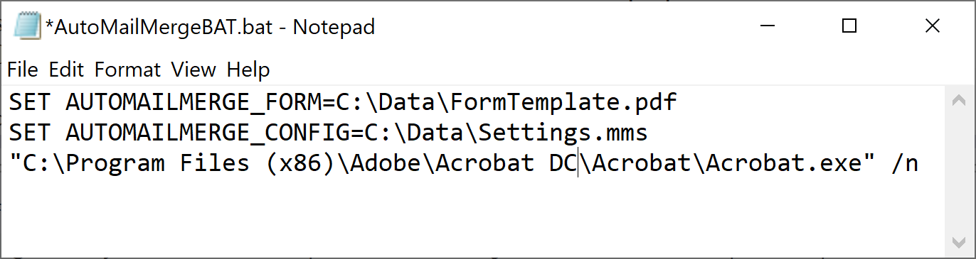 Running Mail Merge From A Command Line Bat File