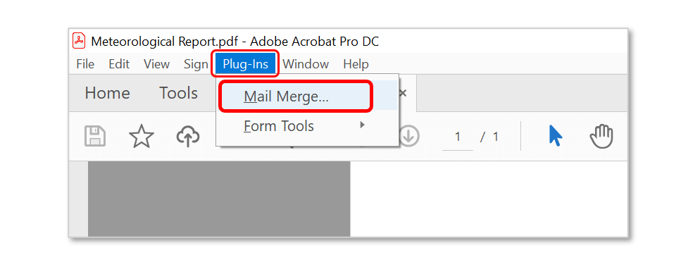Usig classic Adobe Acrobat menu