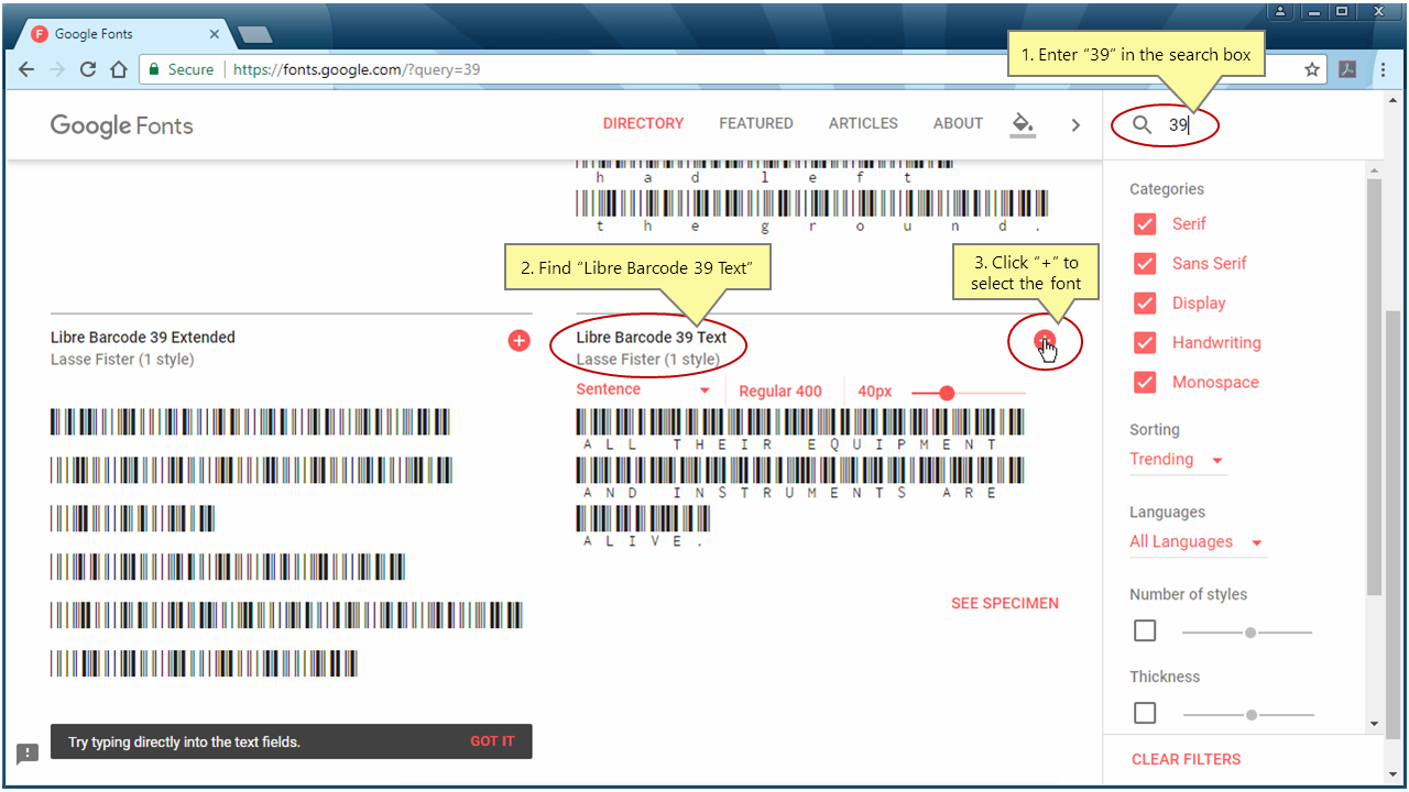 Creating Code 39 Barcode In A Pdf Form