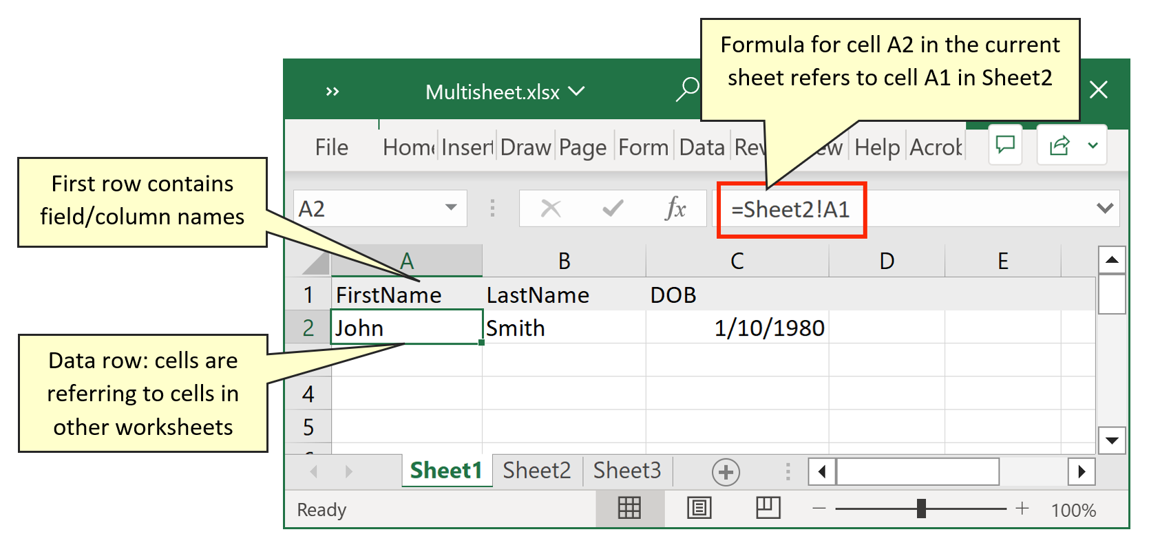 Referincing cells in another worksheet