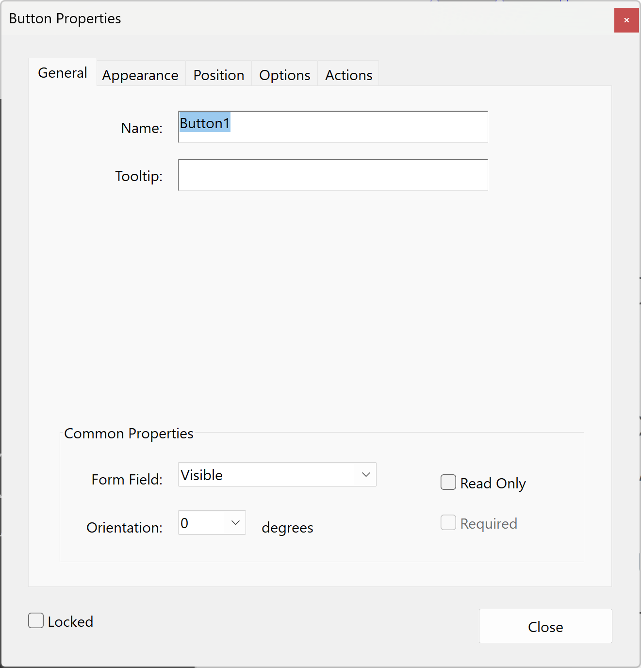 Type button name