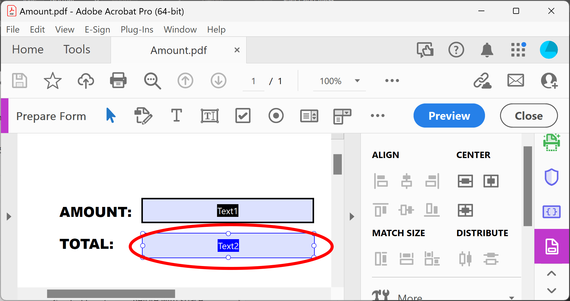 Open Properties dialog