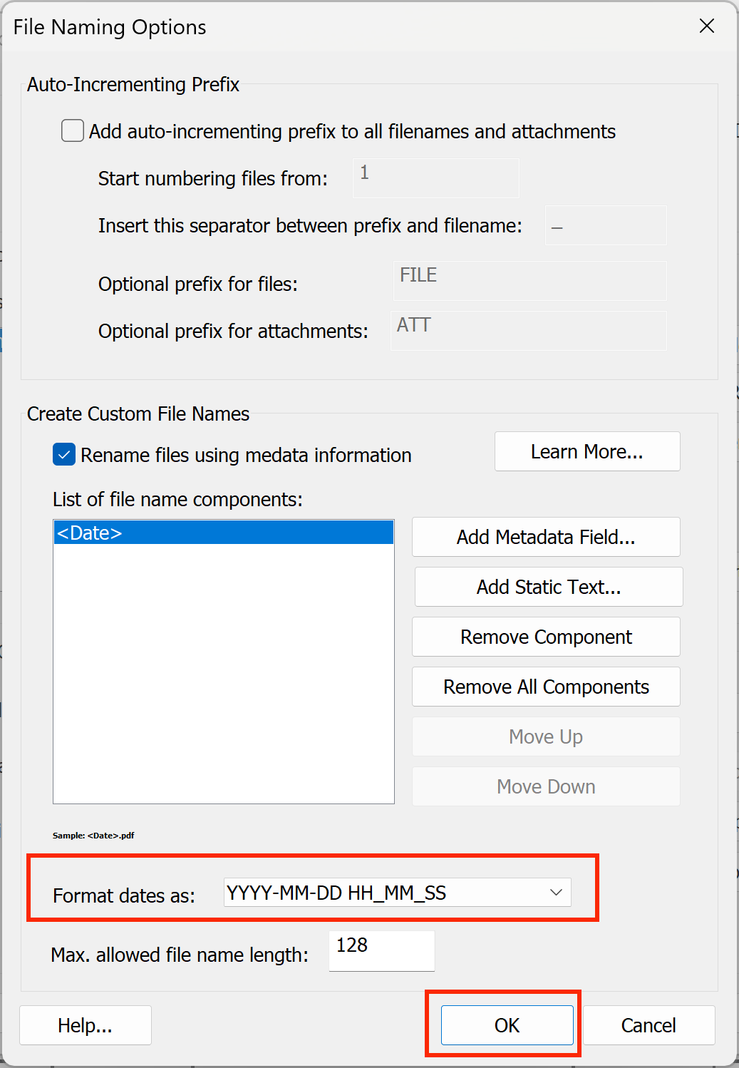 Select Date Format