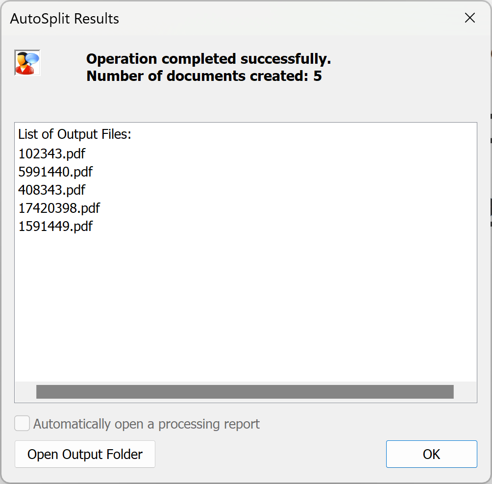Inspect output files