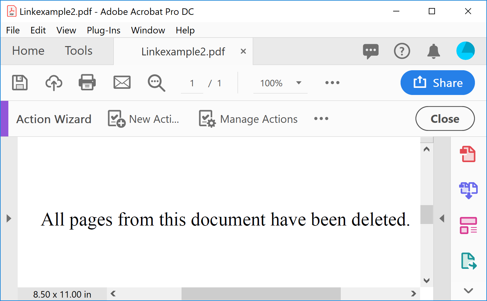 All pages have been deleted
