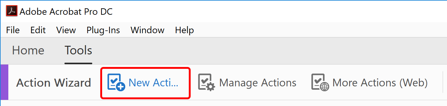 Use Action Wizard tool