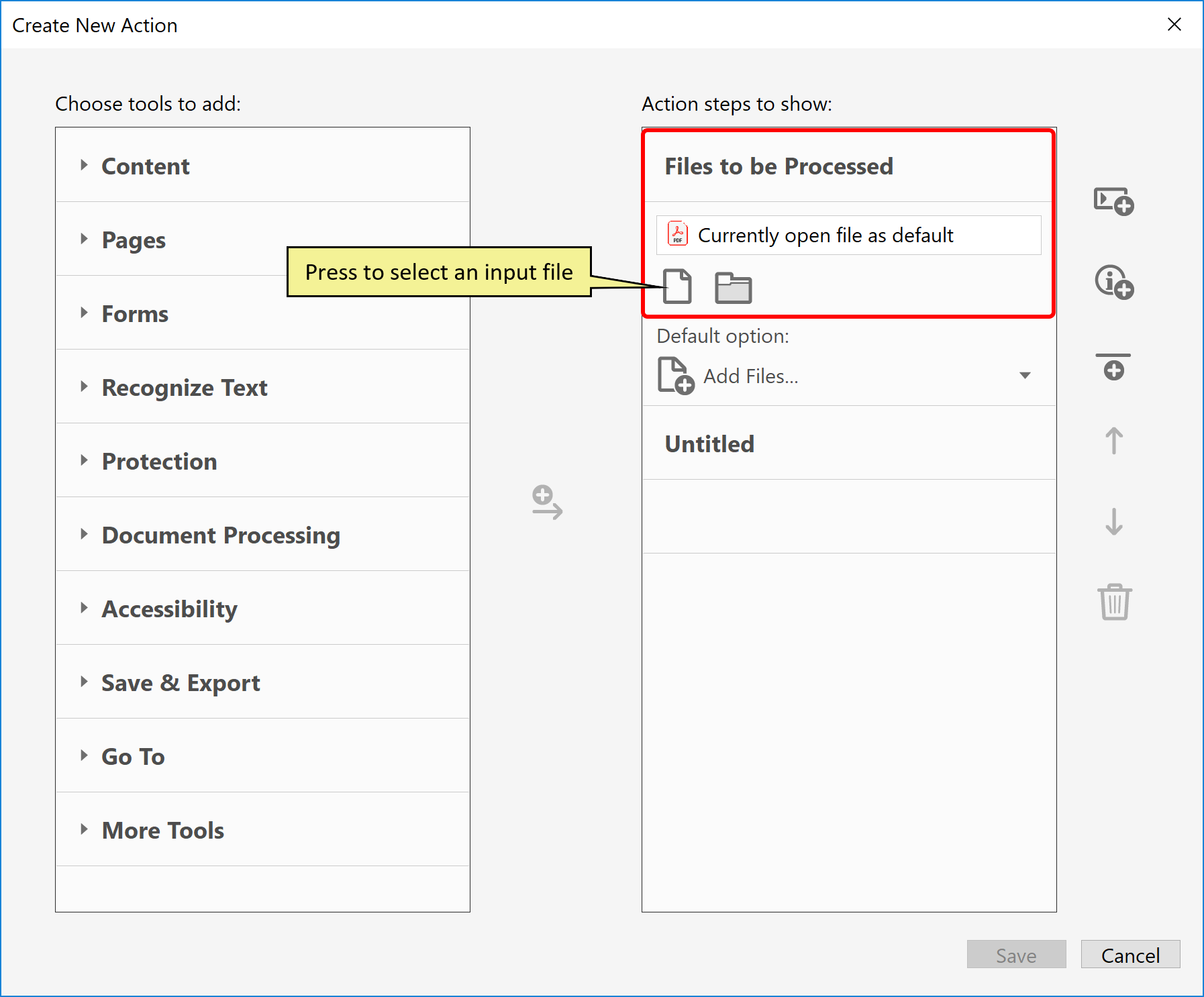 Select an input file