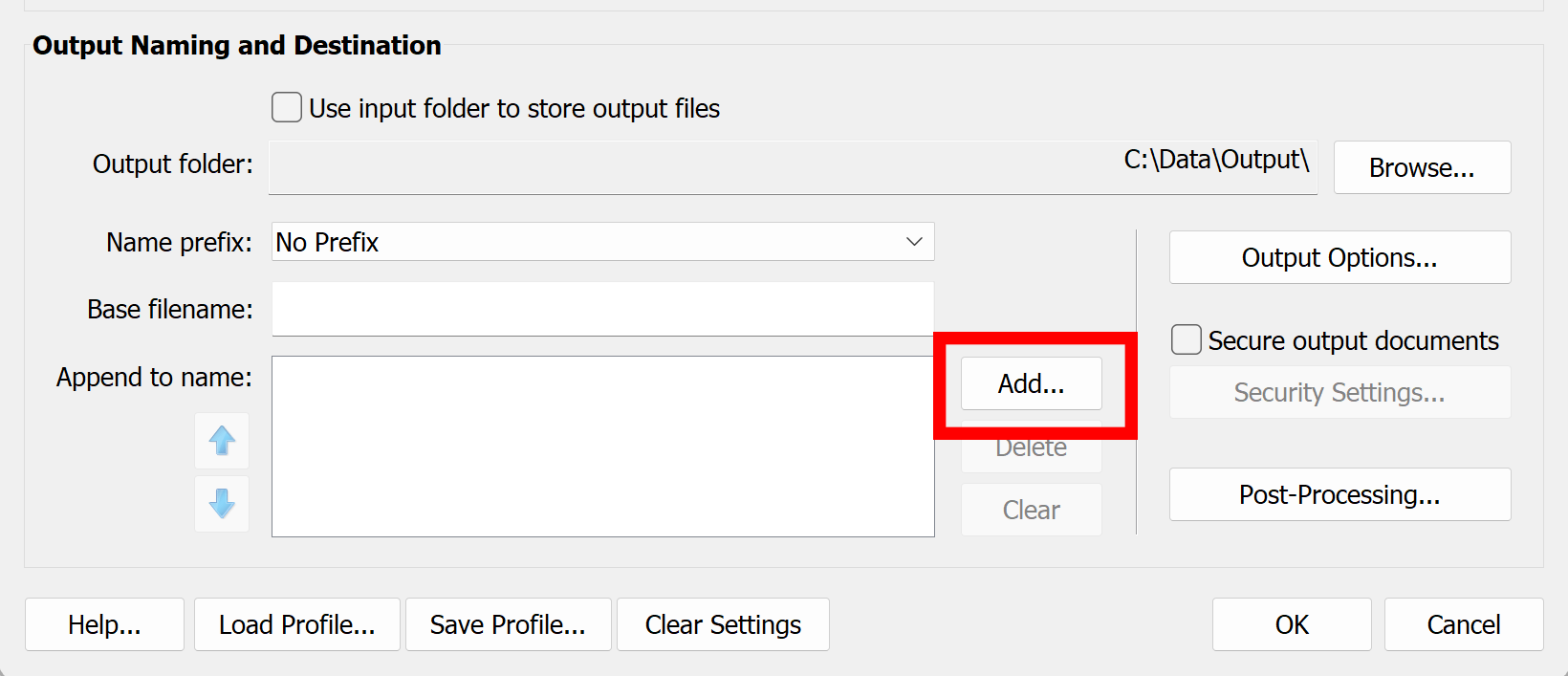 Press Add button
