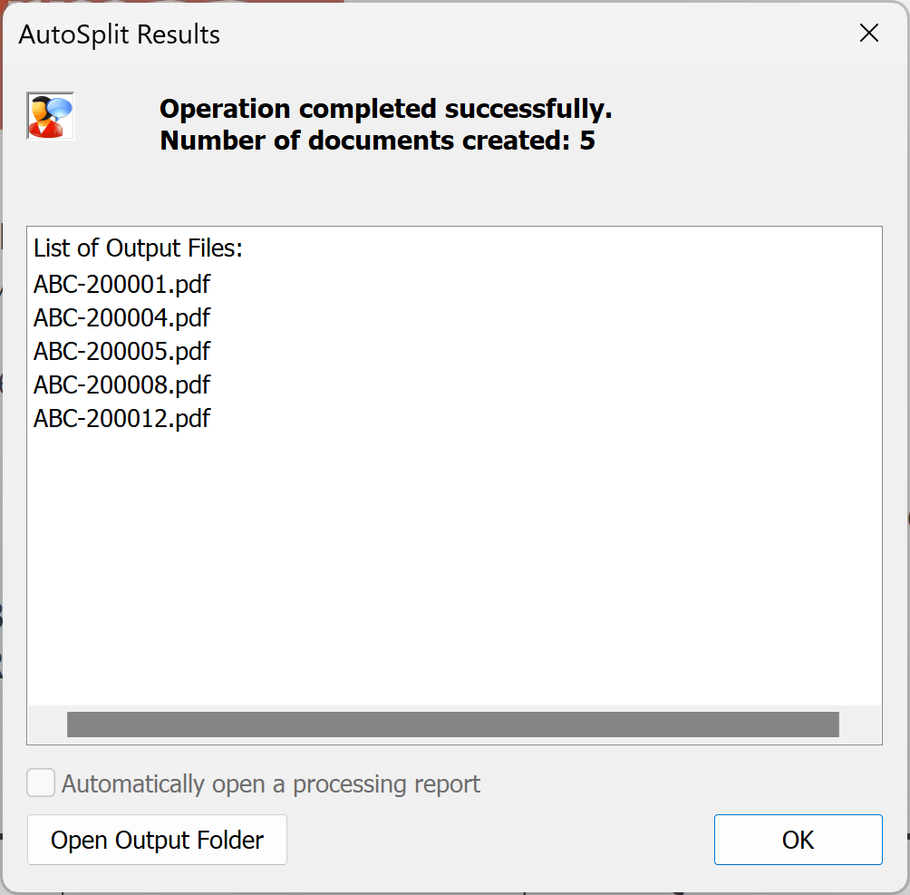 Examine output files