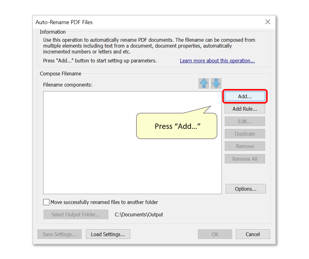 Press Add button