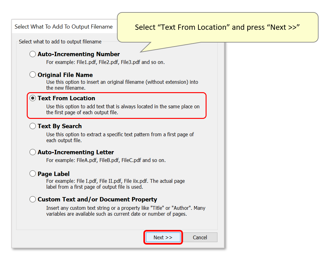 use text from page