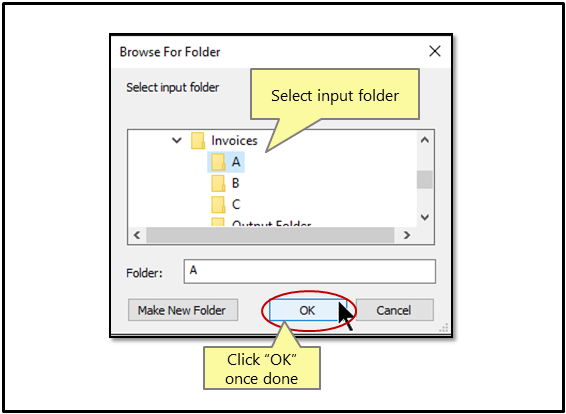 Select an input folder