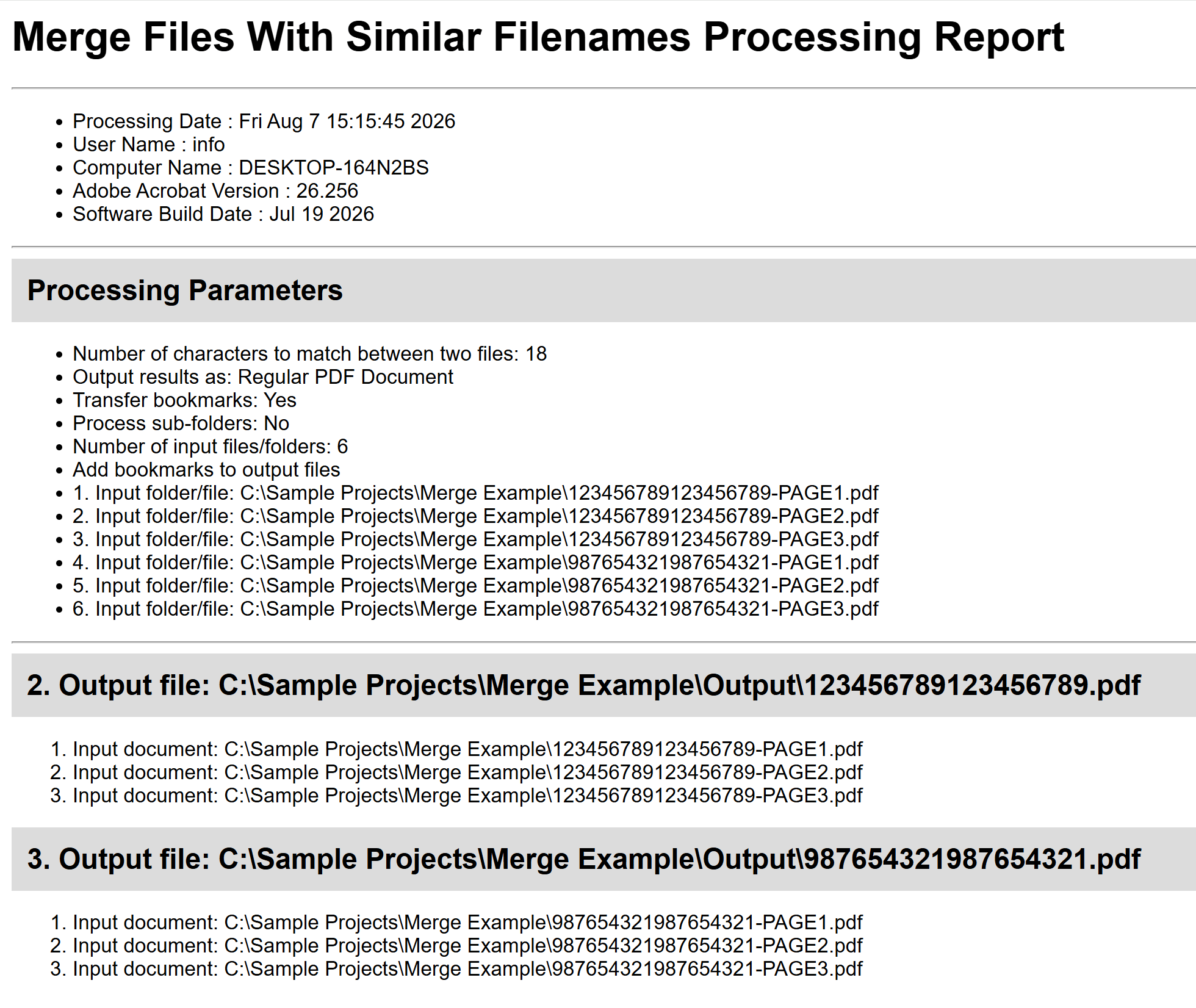 Review merging results